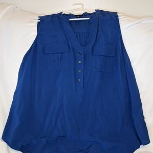 Blue sleeveless top